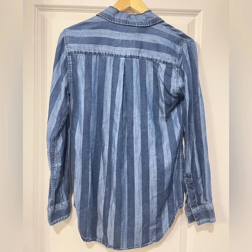 Rails Carter Indigo Block Stripe Button Down Shir… - image 3